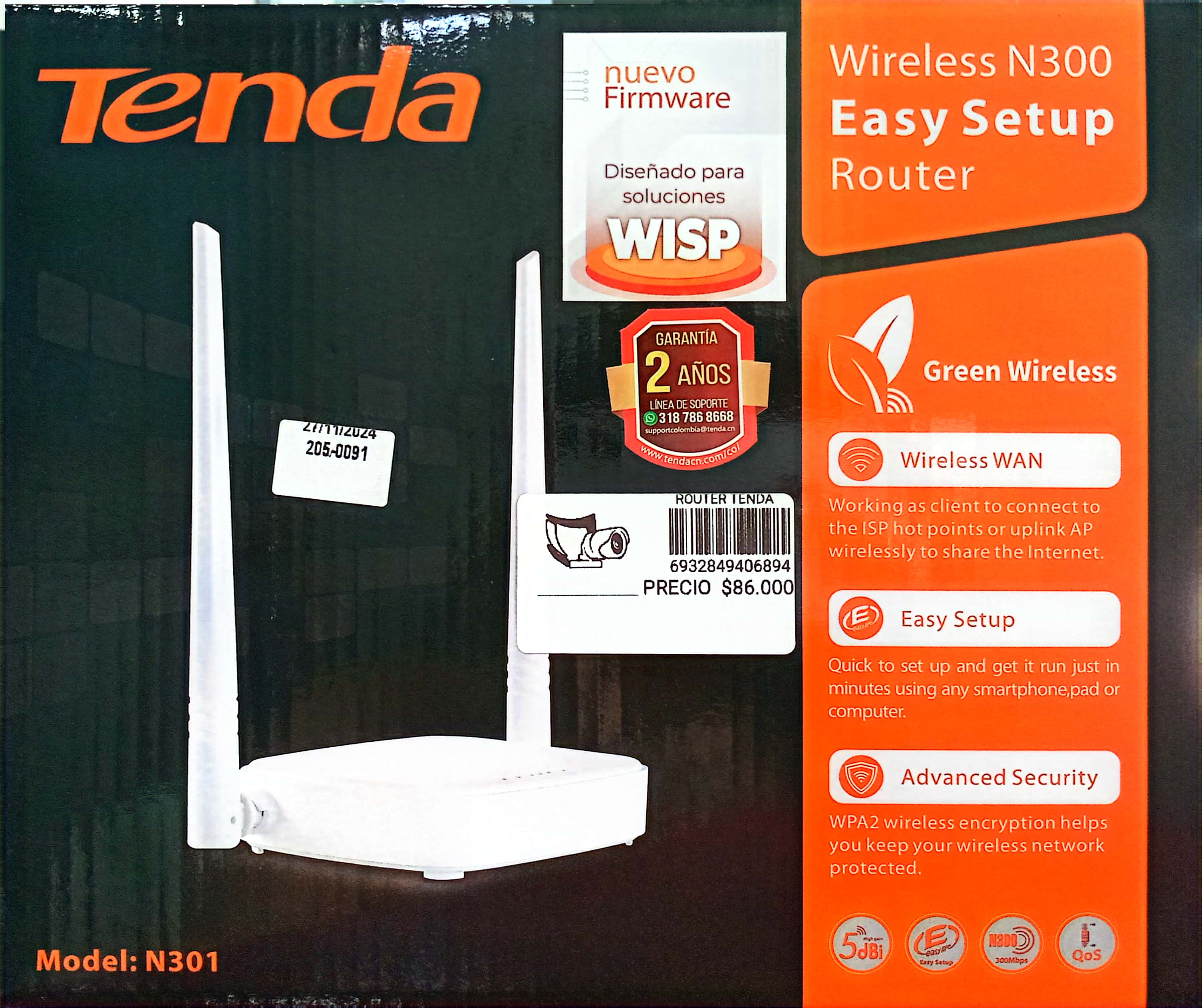 ROUTER 2 ANTENAS TENDA